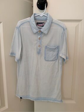 Johnnie-O Light Hangin' Out Light Blue Short Sleeve Polo - Boys 8